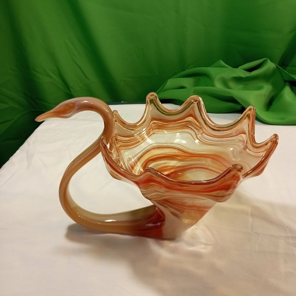 Mid Century Art Blown Glass Swan - Picture 3 of 14
